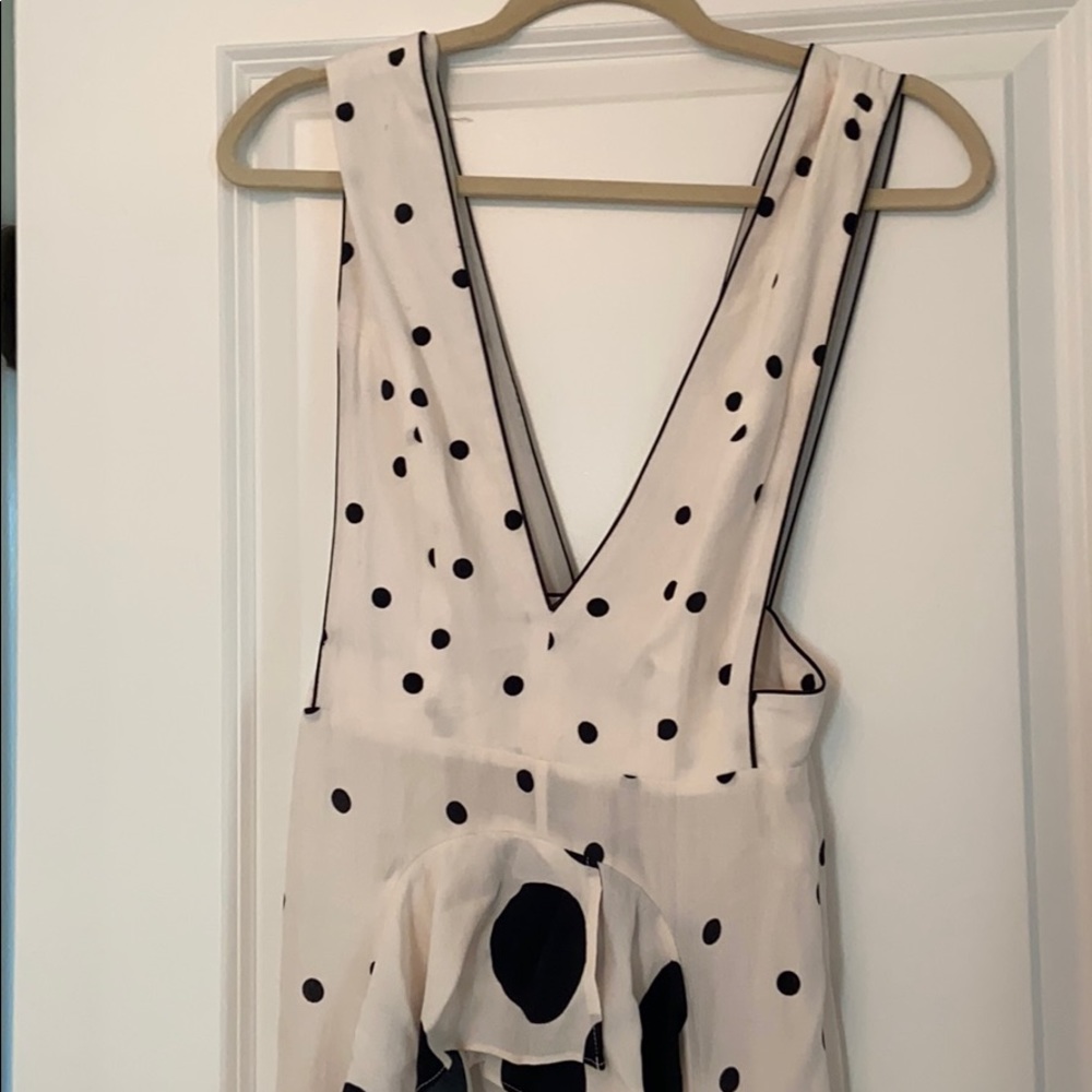 Polka dot midi dress - white